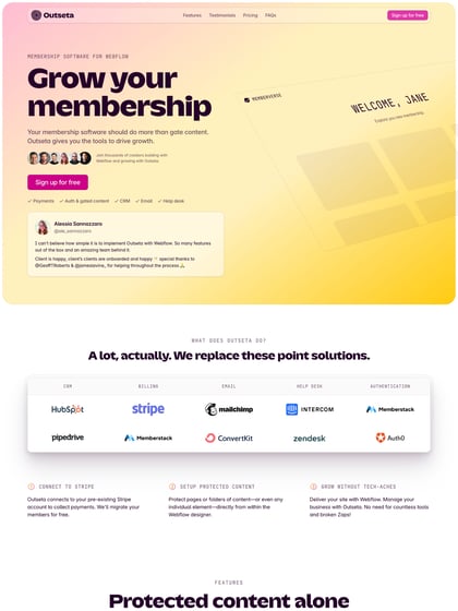Outseta – Memberstack alternative Thumbnail Preview