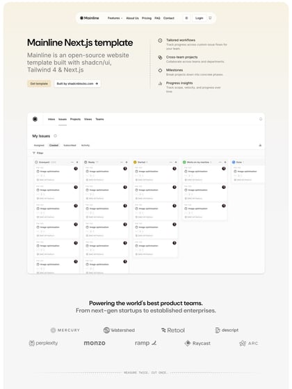 Mainline Next.js Template Thumbnail Preview