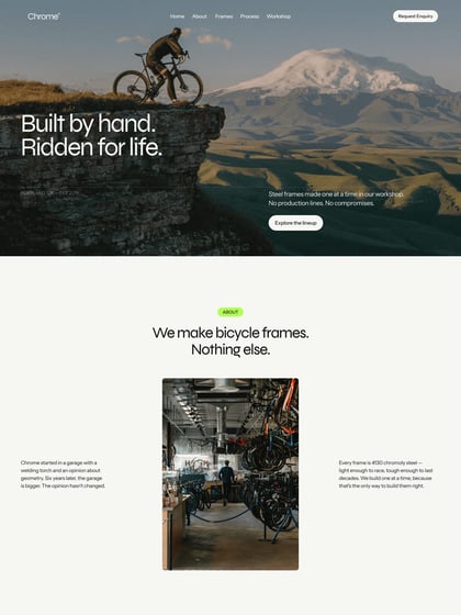 Chrome Bicycle Template Thumbnail Preview