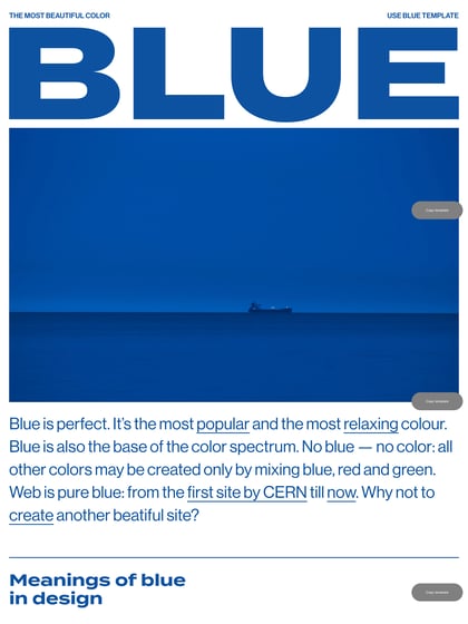 Blue Portfolio Template Thumbnail Preview