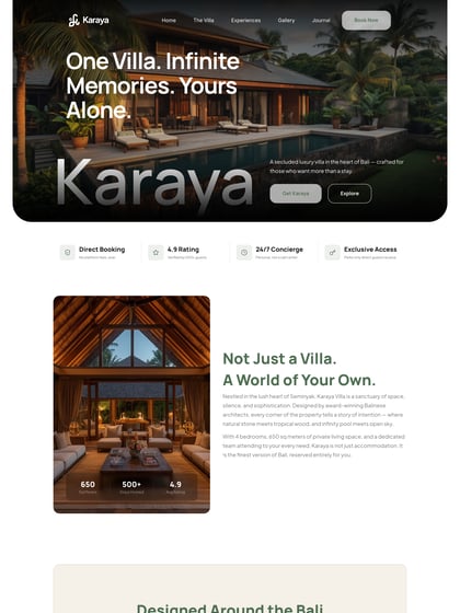 Karaya-Villa Stay Template Thumbnail Preview