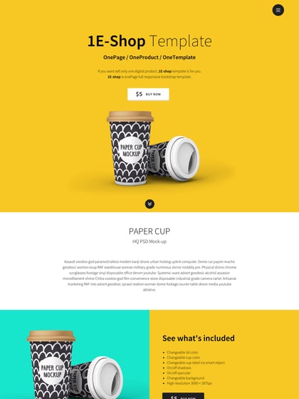 1E-shop Template Thumbnail Preview