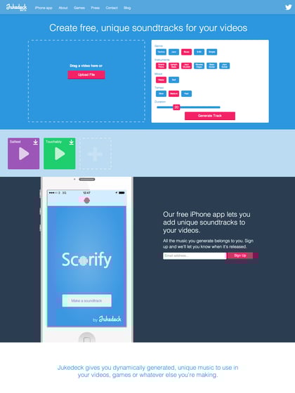 Jukedeck Thumbnail Preview