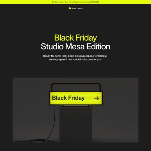 Studio Mesa Black Friday