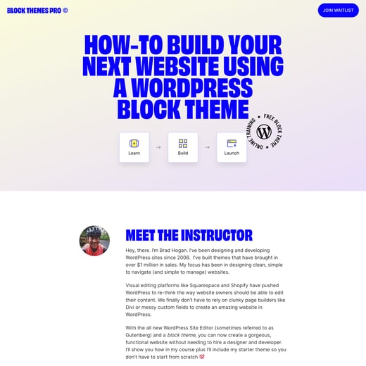 Block Themes Pro Course