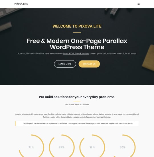 Pixova Lite Template Thumbnail Preview