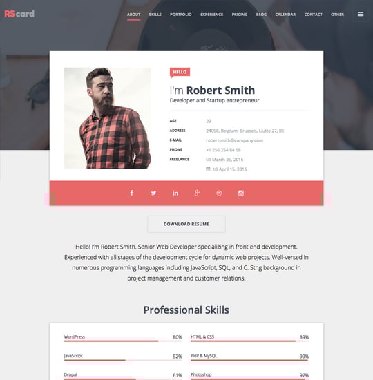 RS Card Template Thumbnail Preview