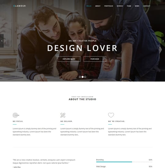 Glamour Template Thumbnail Preview