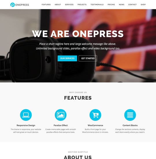 OnePress Plus Template Thumbnail Preview