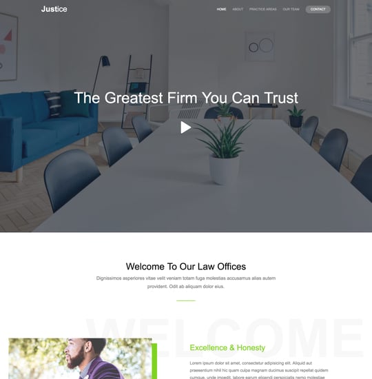 Justice Template Thumbnail Preview