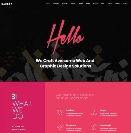 Cardea Template Thumbnail Preview