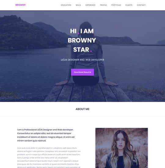 Browny Template Thumbnail Preview