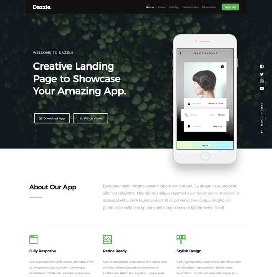 Dazzle Template Thumbnail Preview