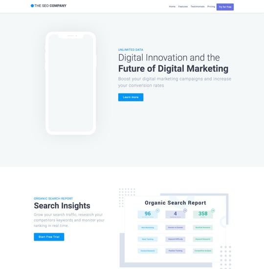 The SEO Company Template Thumbnail Preview