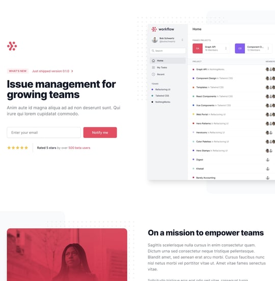 Tailwind UI – Marketing Page Template Thumbnail Preview