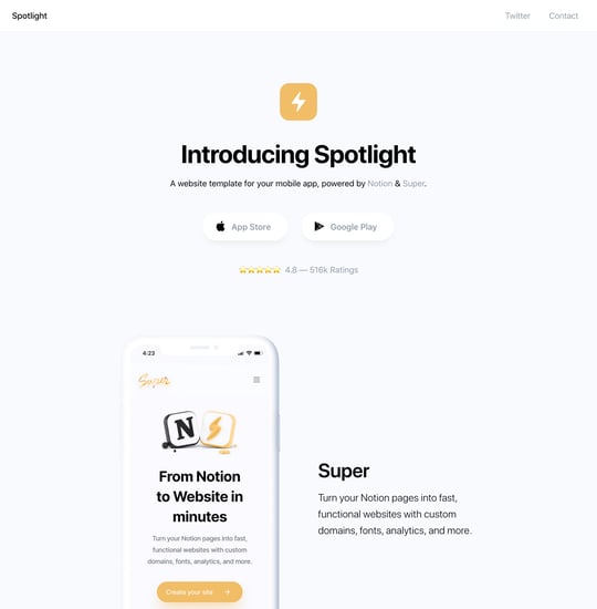 Spotlight Template Thumbnail Preview