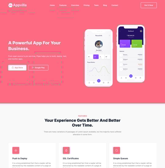 Appvilla Template Thumbnail Preview
