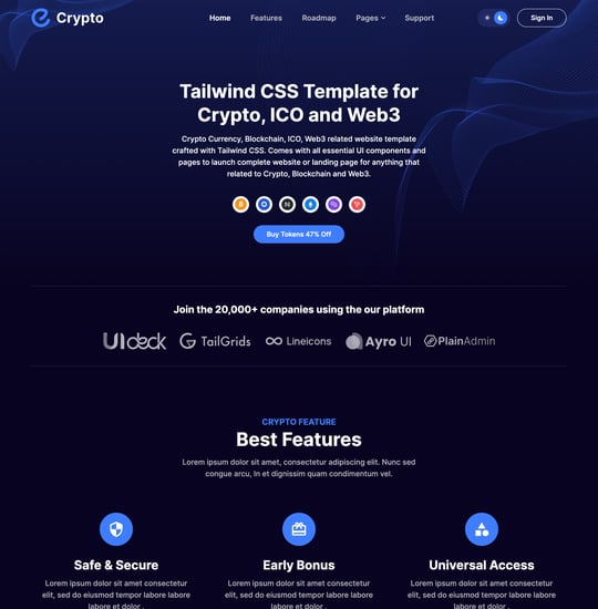 Crypto Template Thumbnail Preview