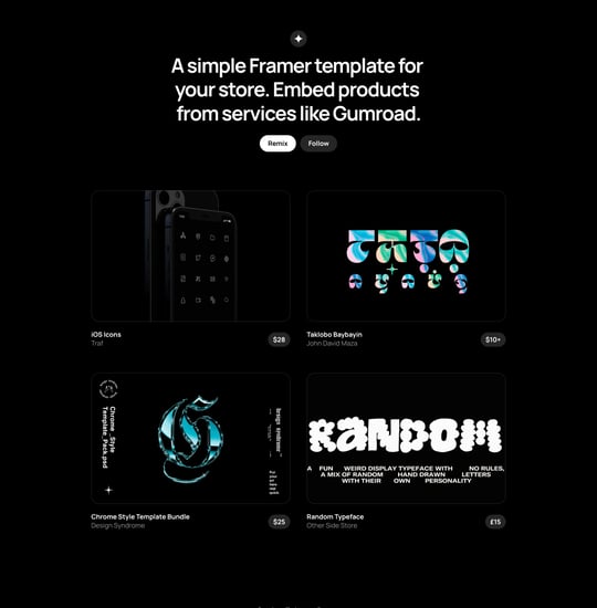 Gumroad Shop Template Thumbnail Preview