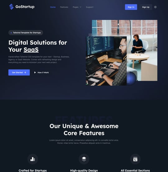 GoStartup Template Thumbnail Preview