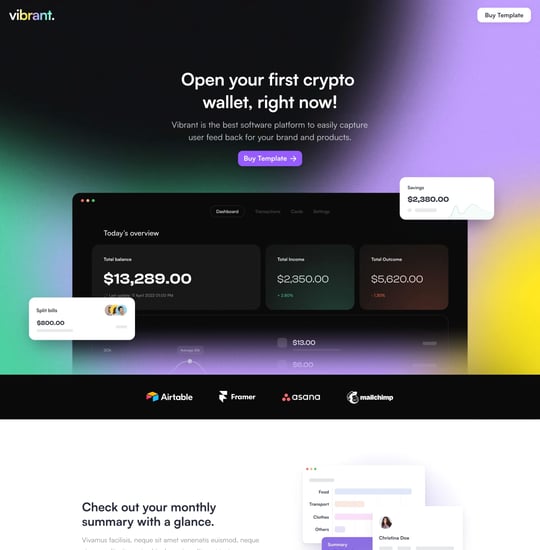 Vibrant Template Thumbnail Preview