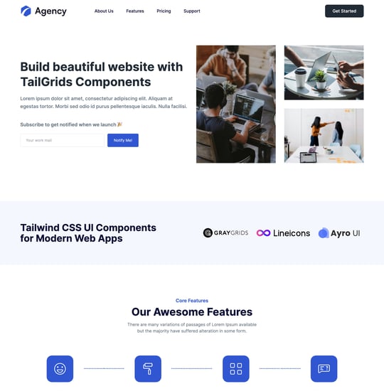 TailGrids Template Thumbnail Preview