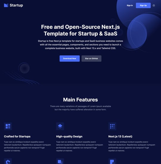 Startup Template Thumbnail Preview