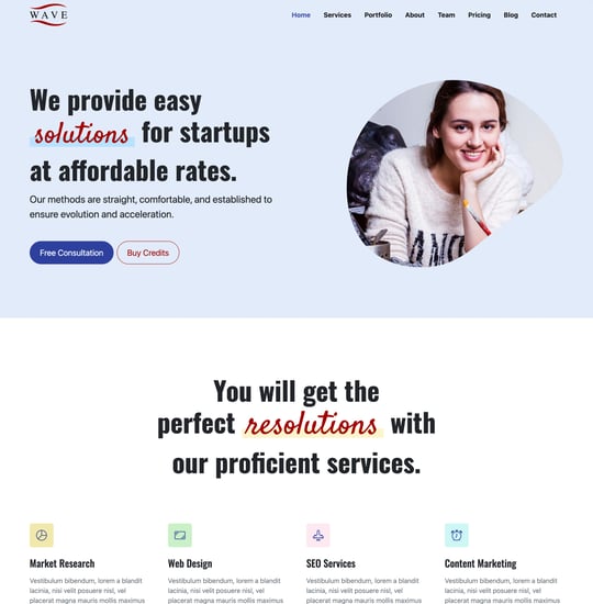 Wave Template Thumbnail Preview