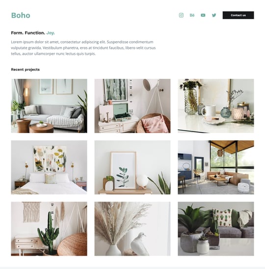 Boho Template Thumbnail Preview