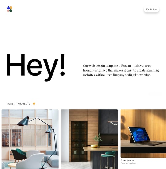 Minimal Portfolio Template Thumbnail Preview