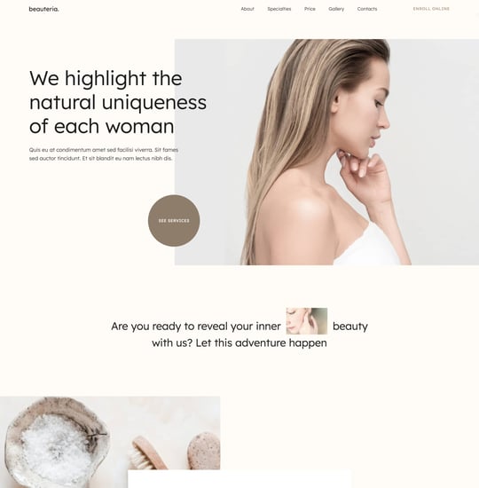 Beauteria Template Thumbnail Preview