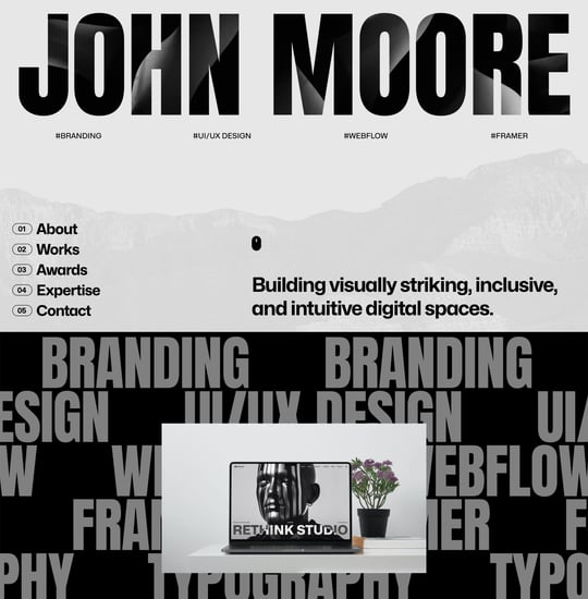 John Moore Template Thumbnail Preview