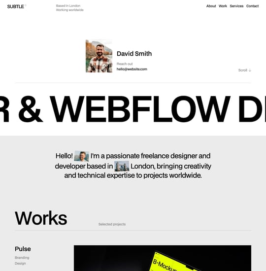 Subtle Template Thumbnail Preview