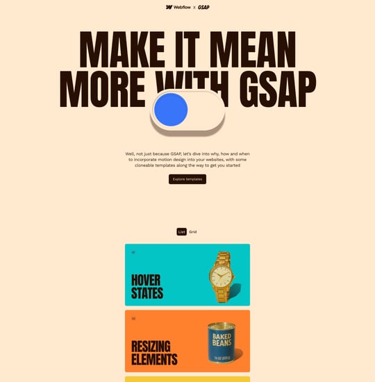 Learn GSAP Template Thumbnail Preview