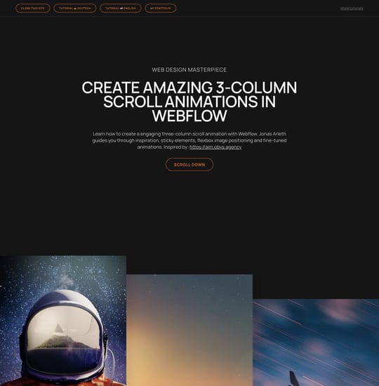 3 Column Image Scroll Template Thumbnail Preview