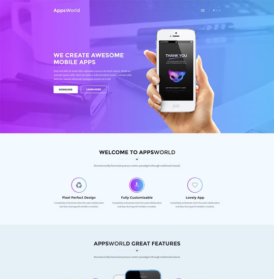 AppsWorld Template Thumbnail Preview