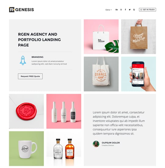R.Gen – Agency Landing Page Template Thumbnail Preview