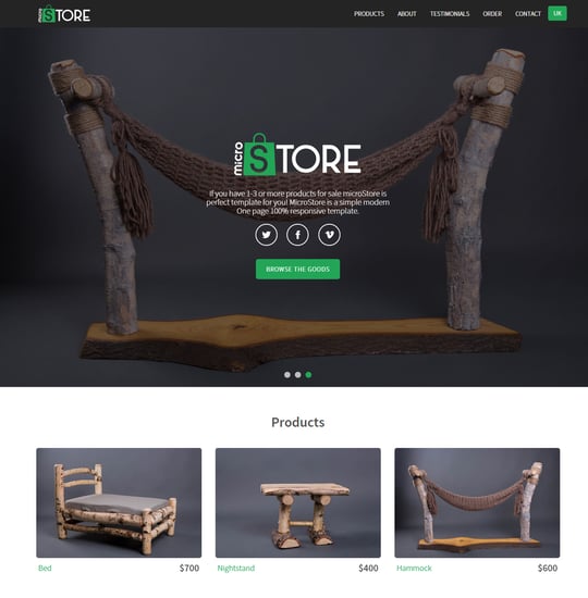 microStore Template Thumbnail Preview