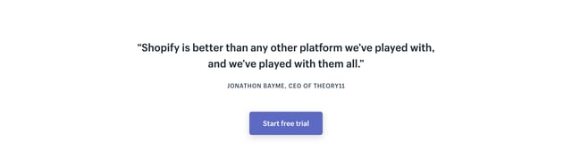 Shopify Free Trial Testimonials Preview