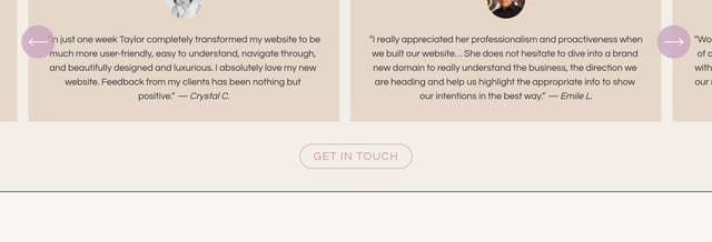 Taylor Web Design Testimonial Slider Preview