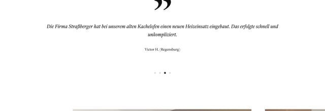 Kachelöfen Straßberger Testimonial Slider Preview
