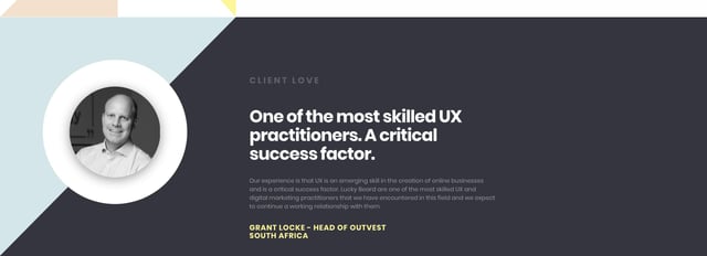 Lucky Beard Testimonial Slider Preview