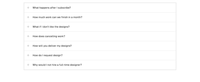 Crucial.Design FAQ Accordion Preview