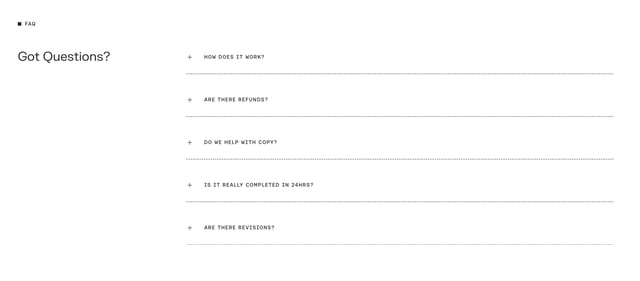 TagTeam FAQ Accordion Preview