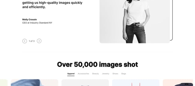 Squareshot Product Photography Testimonial Slider Preview