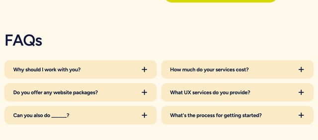 Design Gal Studio FAQ Accordion Preview