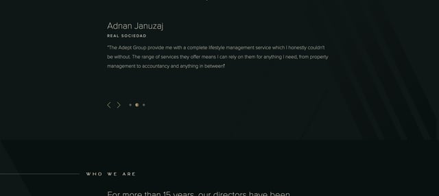 The Adept Group Testimonial Slider Preview