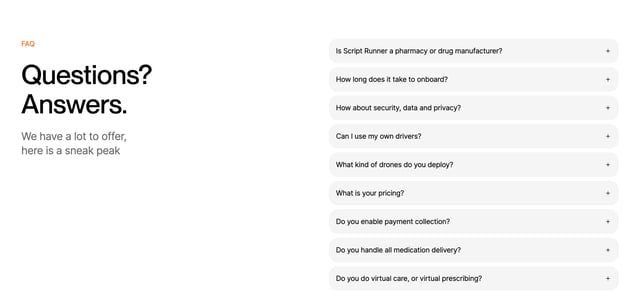 Script Runner FAQ Accordion Preview