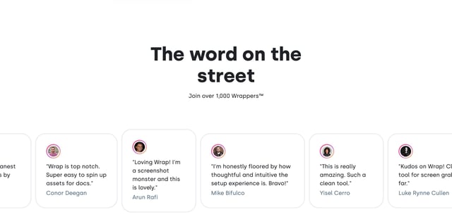 Wrap Testimonial Slider Preview