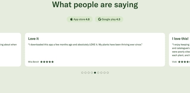 Planta Testimonial Slider Preview